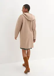 Manteau court aspect laine à capuche, bonprix