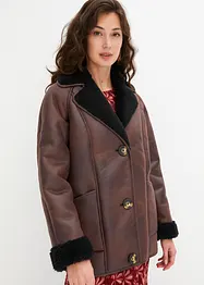 Veste aspect shearling à poches, bonprix