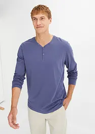 Essential Henleyshirt, Langarm mit Bio-Baumwolle, bonprix