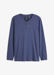 Essential Henleyshirt, Langarm mit Bio-Baumwolle, bonprix