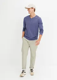 Essential Henleyshirt, Langarm mit Bio-Baumwolle, bonprix