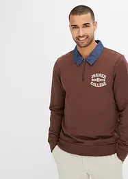 Sweatshirt mit Polokragen, bonprix