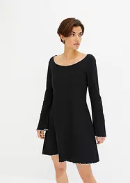 Robe T-shirt en matière côtelée, bonprix