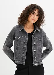 Veste en jean à rivets, bonprix