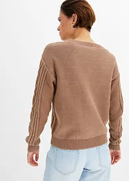 Strickpullover mit Cable Knit, bonprix