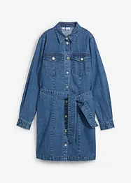 Robe en jean avec ceinture, bonprix