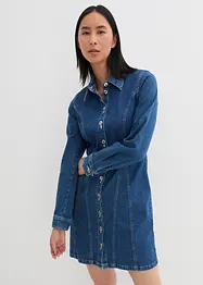 Robe en jean boutonnée, bonprix