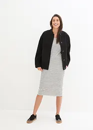 Robe rayée en jersey côtelé, bonprix