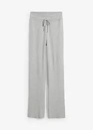 Pantalon en maille à taille élastiquée et lien à nouer, bonprix