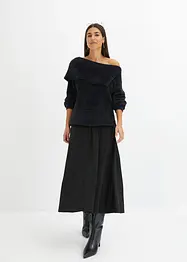 Pull à encolure Bardot asymétrique, bonprix