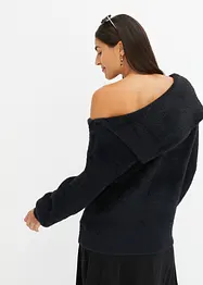 Pull à encolure Bardot asymétrique, bonprix