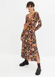 Robe midi en jersey Milano à fleurs, bonprix