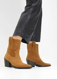 Bottines western en cuir, bonprix