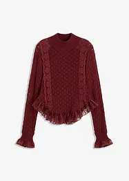 Strickpullover mit Spitze, bonprix