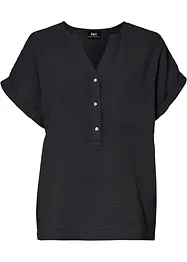 Blouse manches courtes en gaze de coton, bonprix