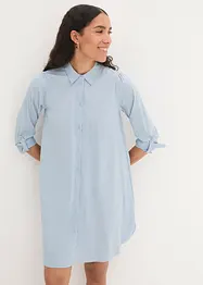 Robe-chemise courte et tissée à base arrondie, bonprix