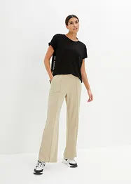 Pantalon en Punto di Roma avec plis religieuse, bonprix