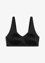 Brassière rembourrée sans armatures en matière brillante, bonprix