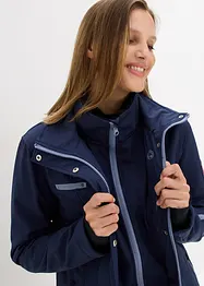 Veste softshell extensible et imperméable, style 2 en 1, bonprix