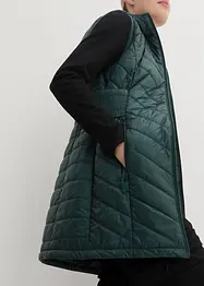 Long gilet matelassé sans manches, ultra-léger avec poche de rangement, bonprix