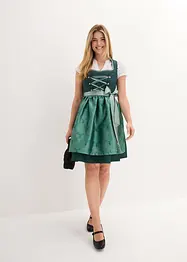 Dirndl mit Stehkragen, knieumspielend (2-tlg. Set), bonprix