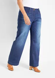 Jean large taille mi-haute élastiquée, bonprix