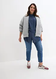 Chemise extensible et oversize en jean, demi-manches, bpc bonprix collection