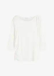 T-shirt drapé manches 3/4, bonprix