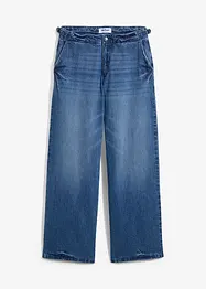 Wide Leg Jeans Mid Waist, Stretch, bonprix