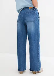 Wide Leg Jeans Mid Waist, Stretch, bonprix