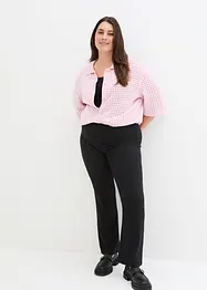 Pantalon évasé à taille haute et élastiquée, bonprix