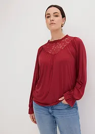 Langarmshirt mit Spitze, bonprix