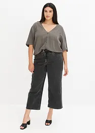 Wide-Leg-Jeans Mid Waist, bonprix