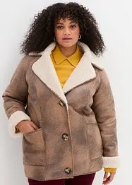 Veste aspect shearling à poches, bonprix