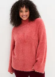 Pull boxy en fil plume à manches larges, bonprix