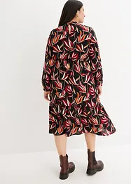 Robe midi à détail smocké, bonprix