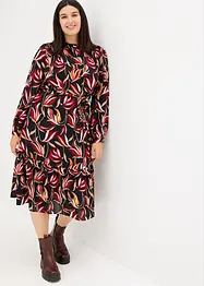 Robe midi à détail smocké, bonprix