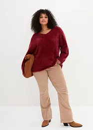 Pullover mit kuscheligem Federgarn, bonprix