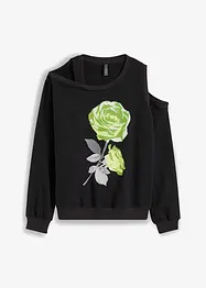 Sweatshirt mit Blumendruck, bonprix