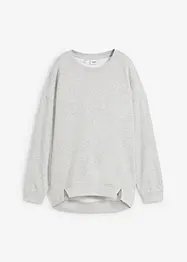 Oversize Sweatshirt mit kleinen Schlitzen am Saum, bonprix