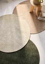 Tapis rond lavable à mèches douces, bonprix