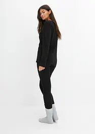 Pyjama chaud avec legging et dentelle, bonprix