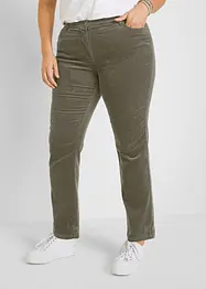 Pantalon droit en velours côtelé extensible, bonprix