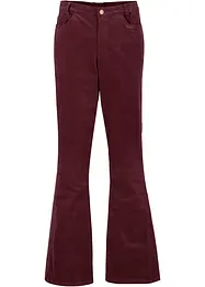 Pantalon Flare en velours côtelé extensible avec taille haute confortable, bonprix