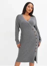 Robe en maille avec boutons, bonprix