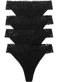 String mit Baumwolle (4er Pack), bonprix