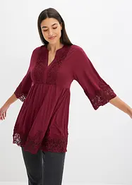 Tunika-Shirt mit Spitze, bonprix