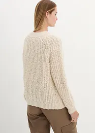 Pull en laine à manches chauve-souris, bonprix