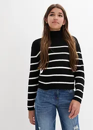 Pull en maille côtelée fille, bonprix