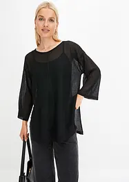 Oversize-Pullover mit Ajourmuster, bonprix